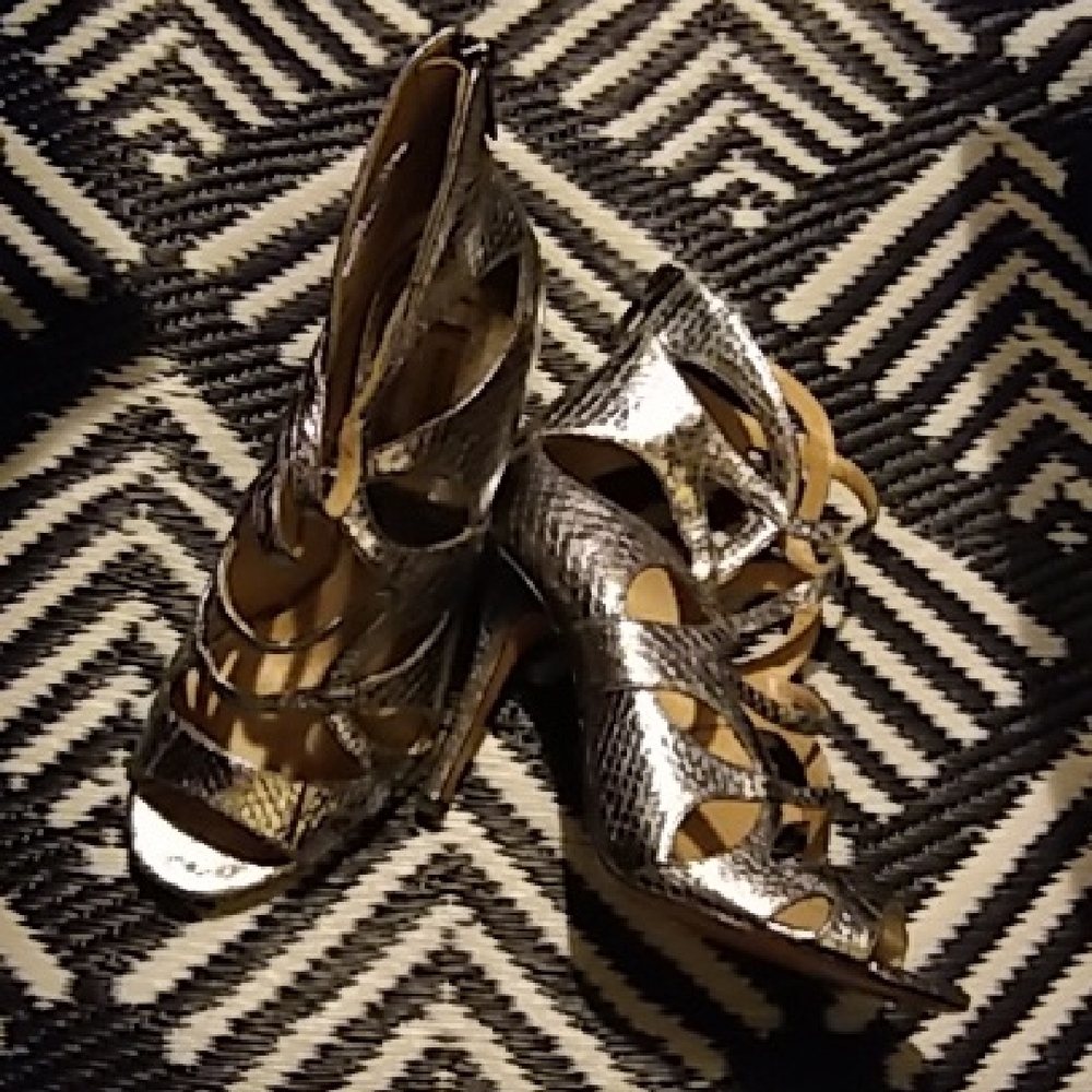 Michael Kors Silver Strappy Heels